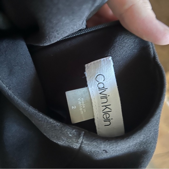 NWT Calvin Klein Classic Little Black Midi Dress Sz 2 LBD Cocktail Formal - Picture 9 of 13